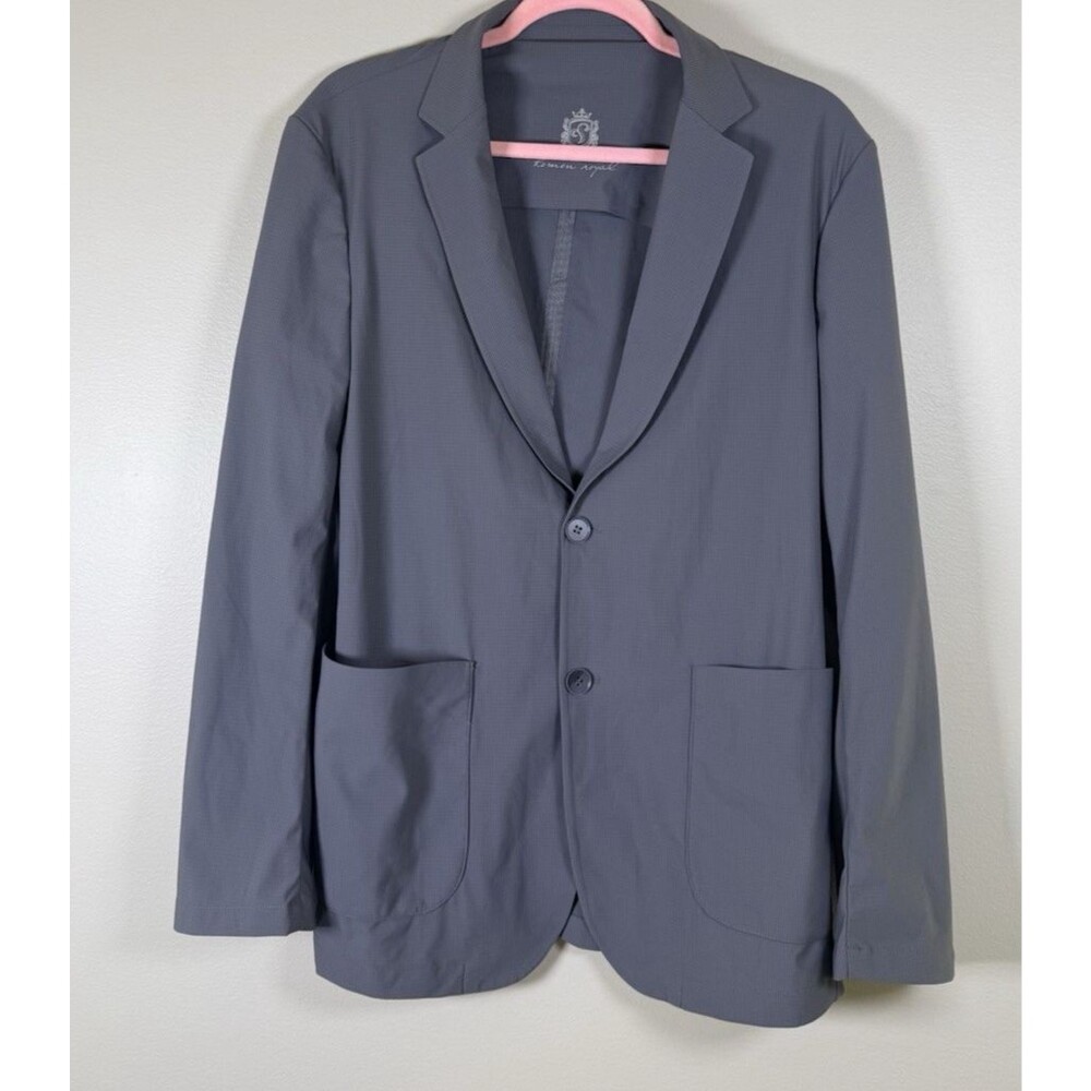 Romon Men’s Gray XL Blazer Lightweight 2-Button Notch Lapel